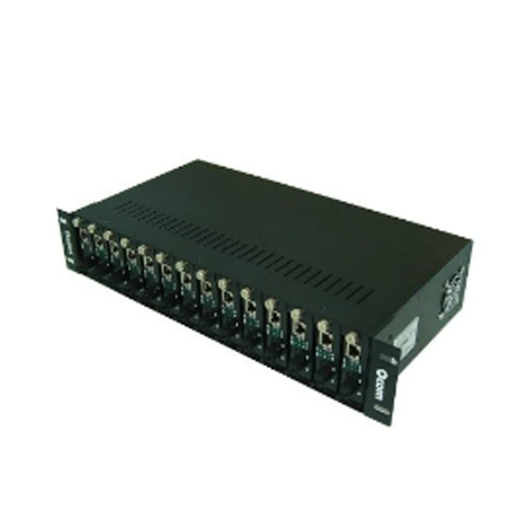14-spors fiberoptisk transceiver rack chassis