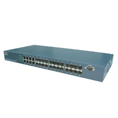 24 Port Gigabit SFP fibersvitsj med høyt antall porter